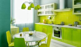 green kitchen home interior designs stylish home designs