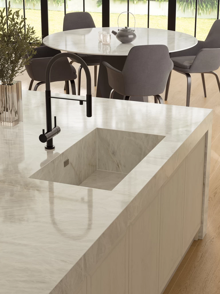 Atlas Plan Crystal White Marble Effect Wall Cladding Surfaces